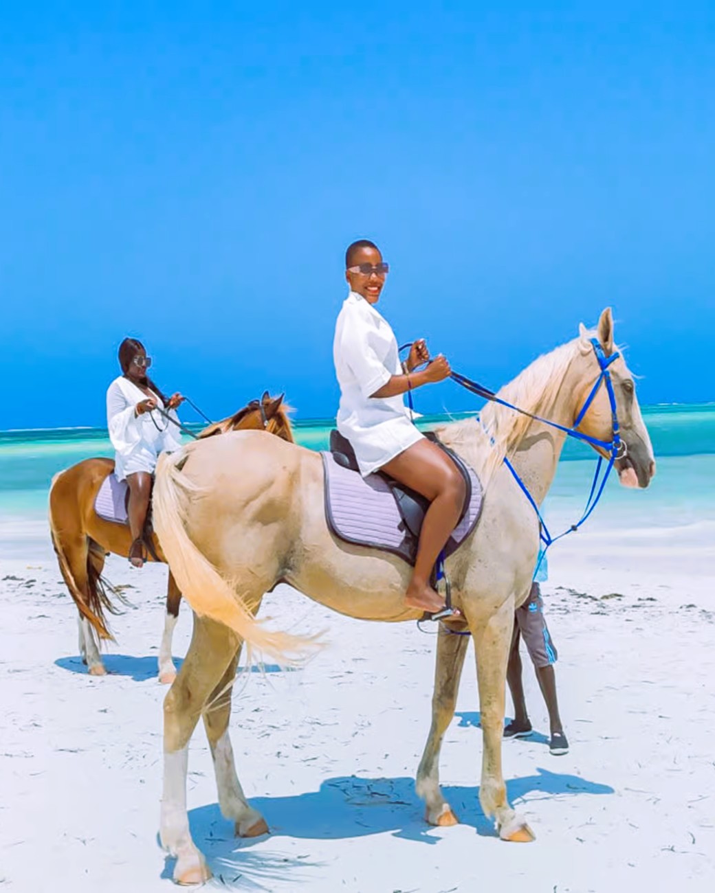 Zanzibar horse riding tour on the beach