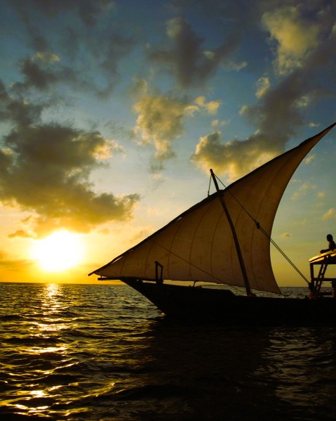 Nungwi Sunset Cruise boat on the ocean